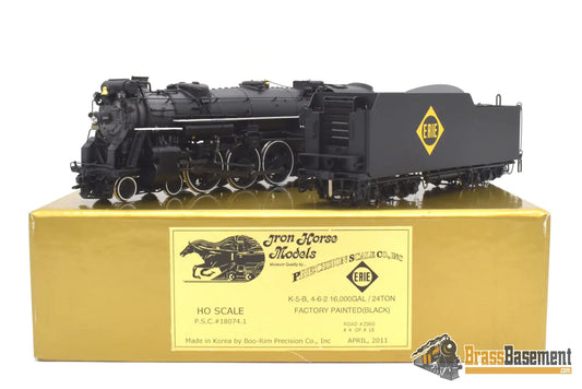 Ho Brass - Psc 18074.1 Erie K - 5B 4 - 6 - 2 #2960 W/ 16000 Gallon Tender F/P Boo Rim Steam