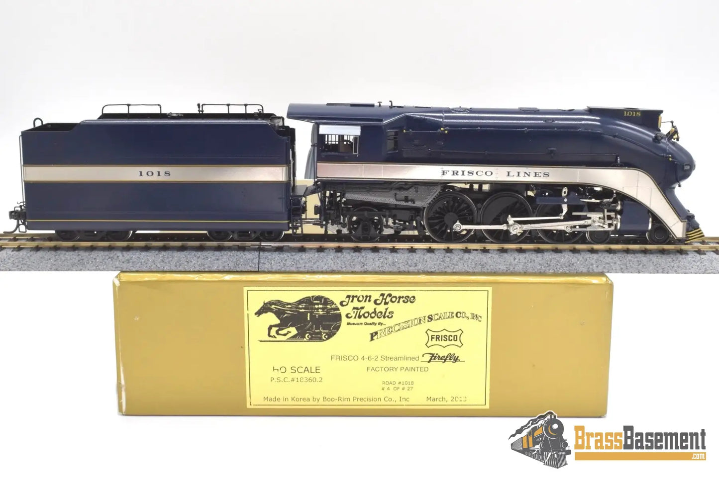 Ho Brass - Psc 18360.2 Frisco 4-6-2 Streamlined ’Firefly’ 2013 Run #4/27 High Gloss Steam