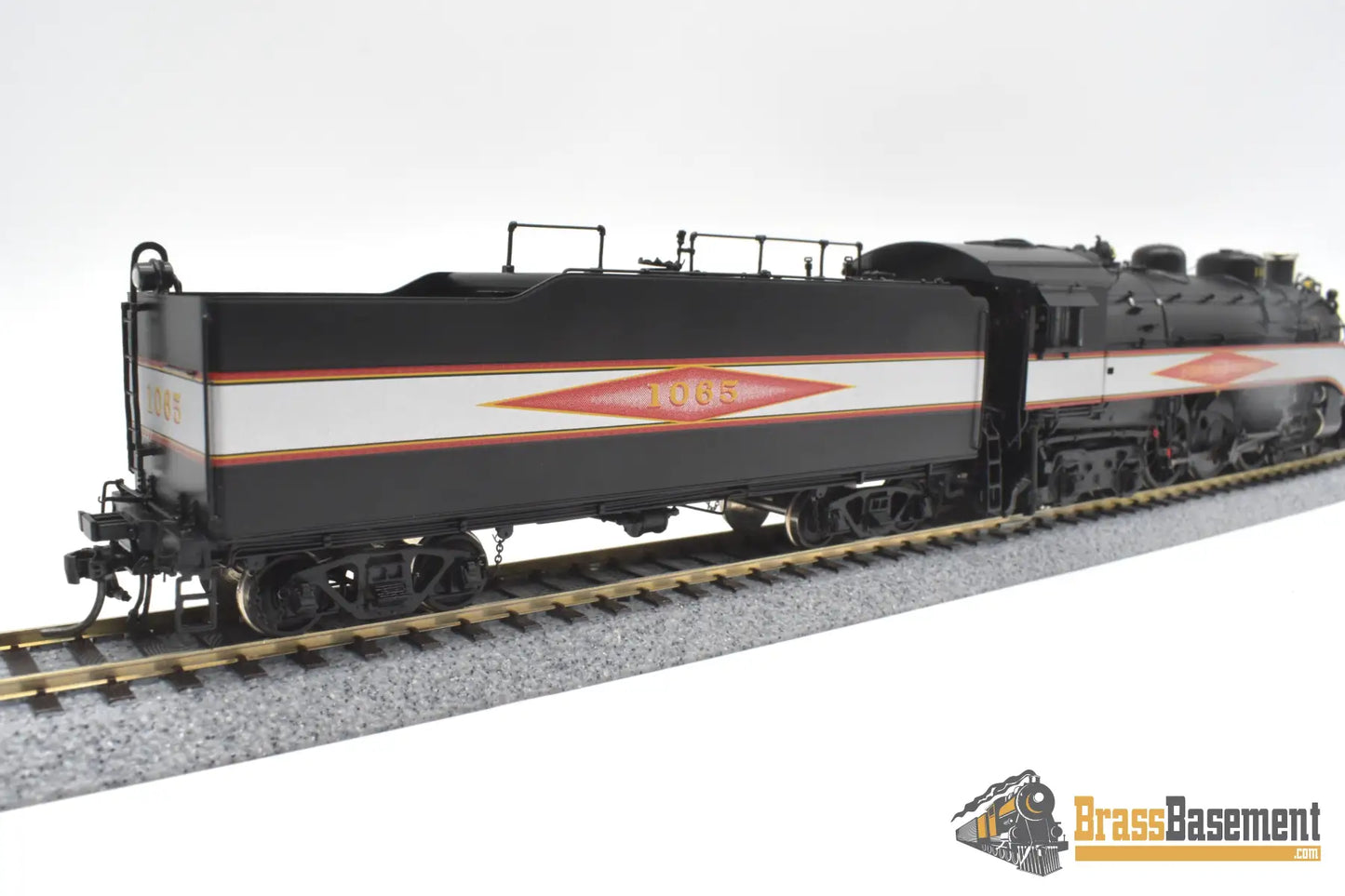 Ho Brass - Psc 18462.1 Slsf Frisco Streamlined 4-6-4 Hudson Diamond Logo Silver Bands C7 + Steam