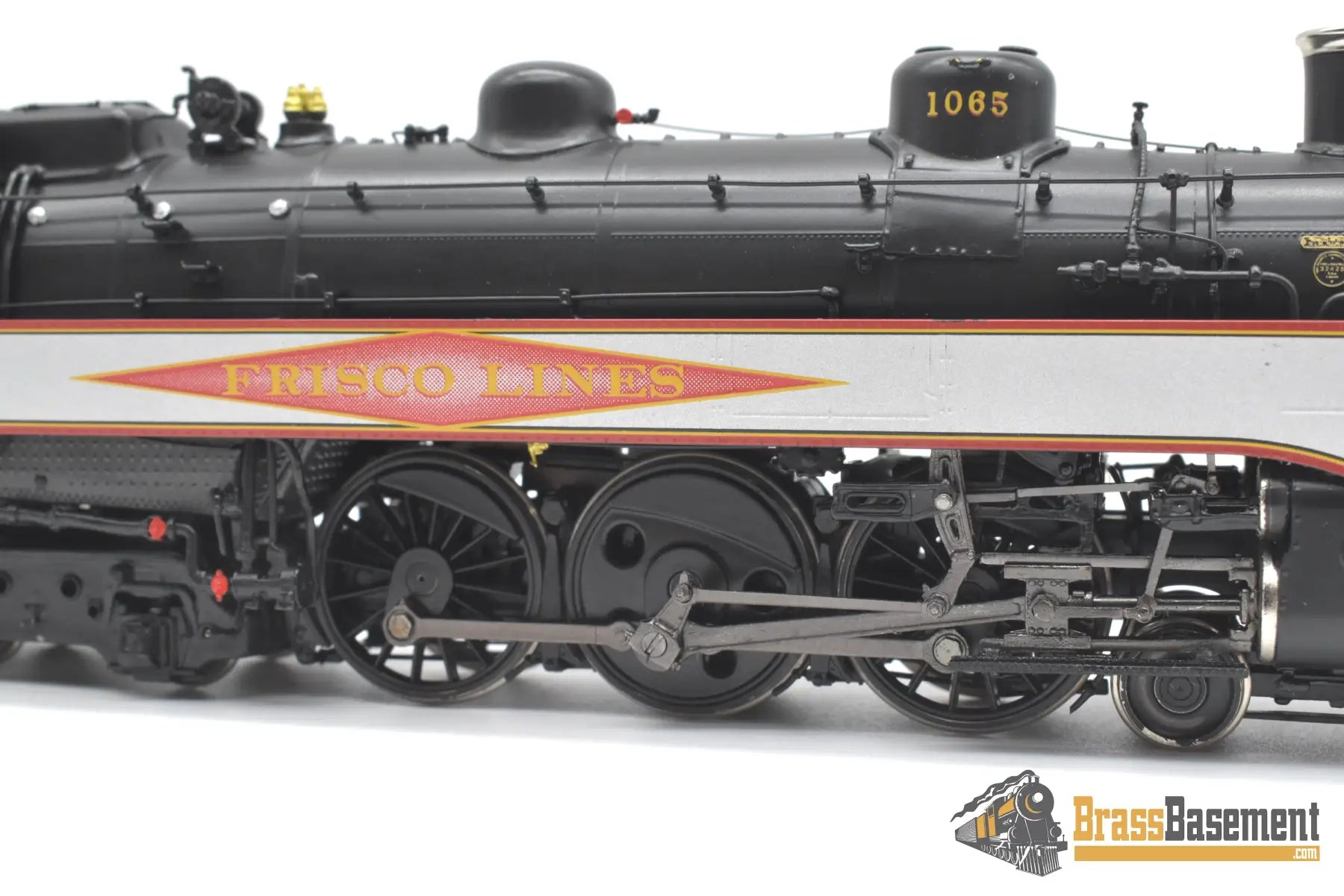 Ho Brass - Psc 18462.1 Slsf Frisco Streamlined 4-6-4 Hudson Diamond Logo Silver Bands C7 + Steam