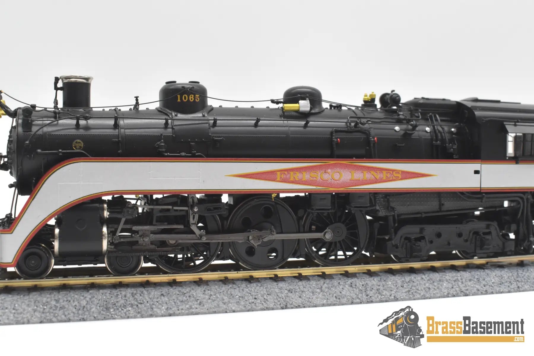 Ho Brass - Psc 18462.1 Slsf Frisco Streamlined 4-6-4 Hudson Diamond Logo Silver Bands C7 + Steam