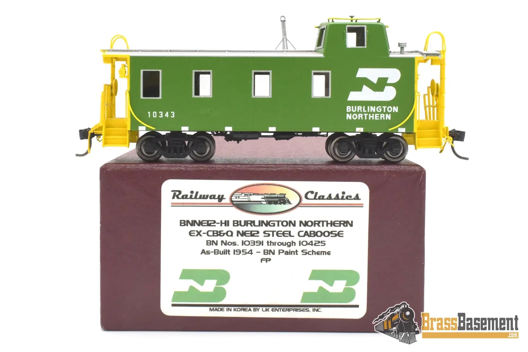 HO Brass - Railway Classics Burlington Northern BN NE-12 Steel Caboose ...