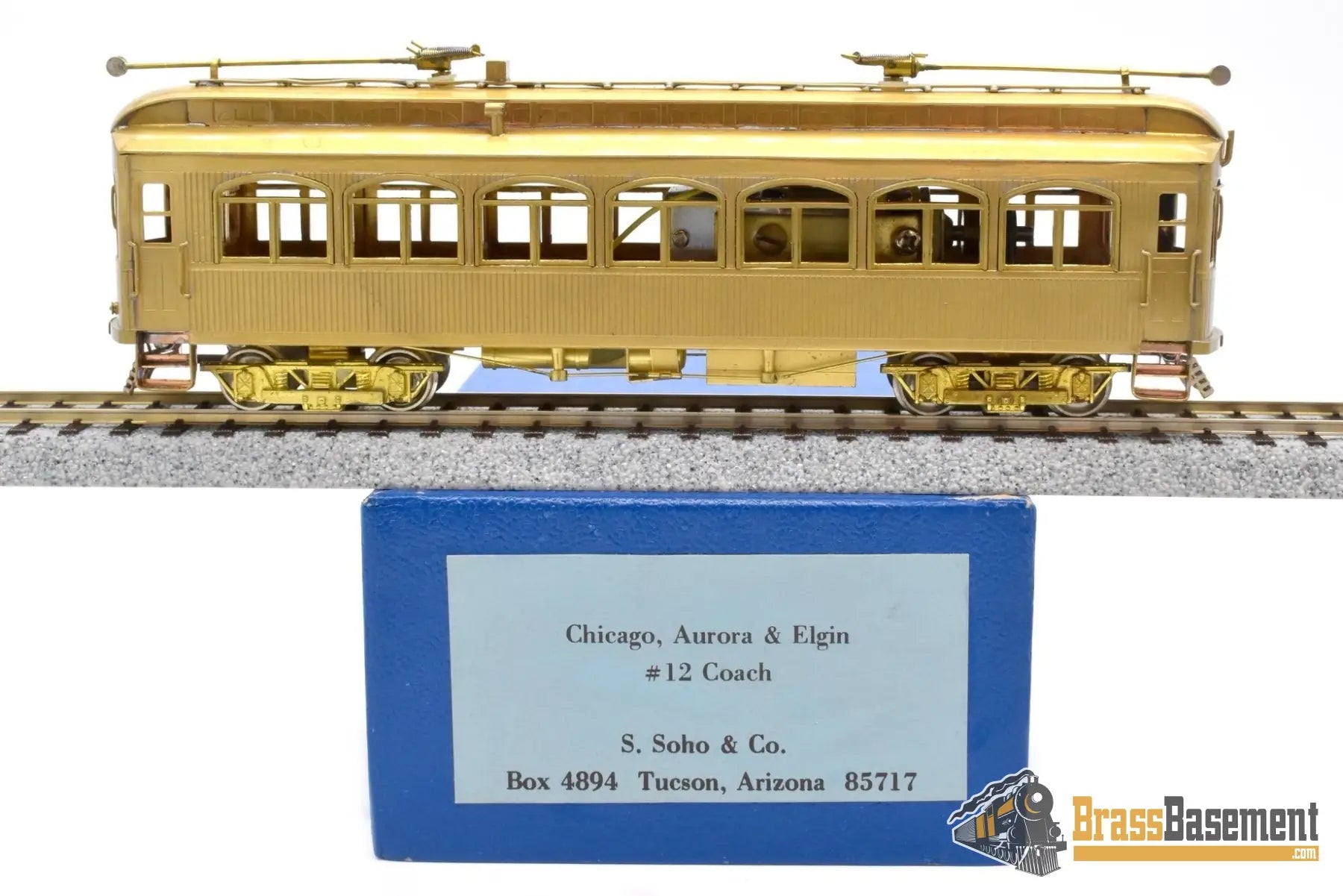 Ho Brass - Soho Chicago Aurora & Elgin Ca&E #12 Coach Motorcar Unpainted Interurban