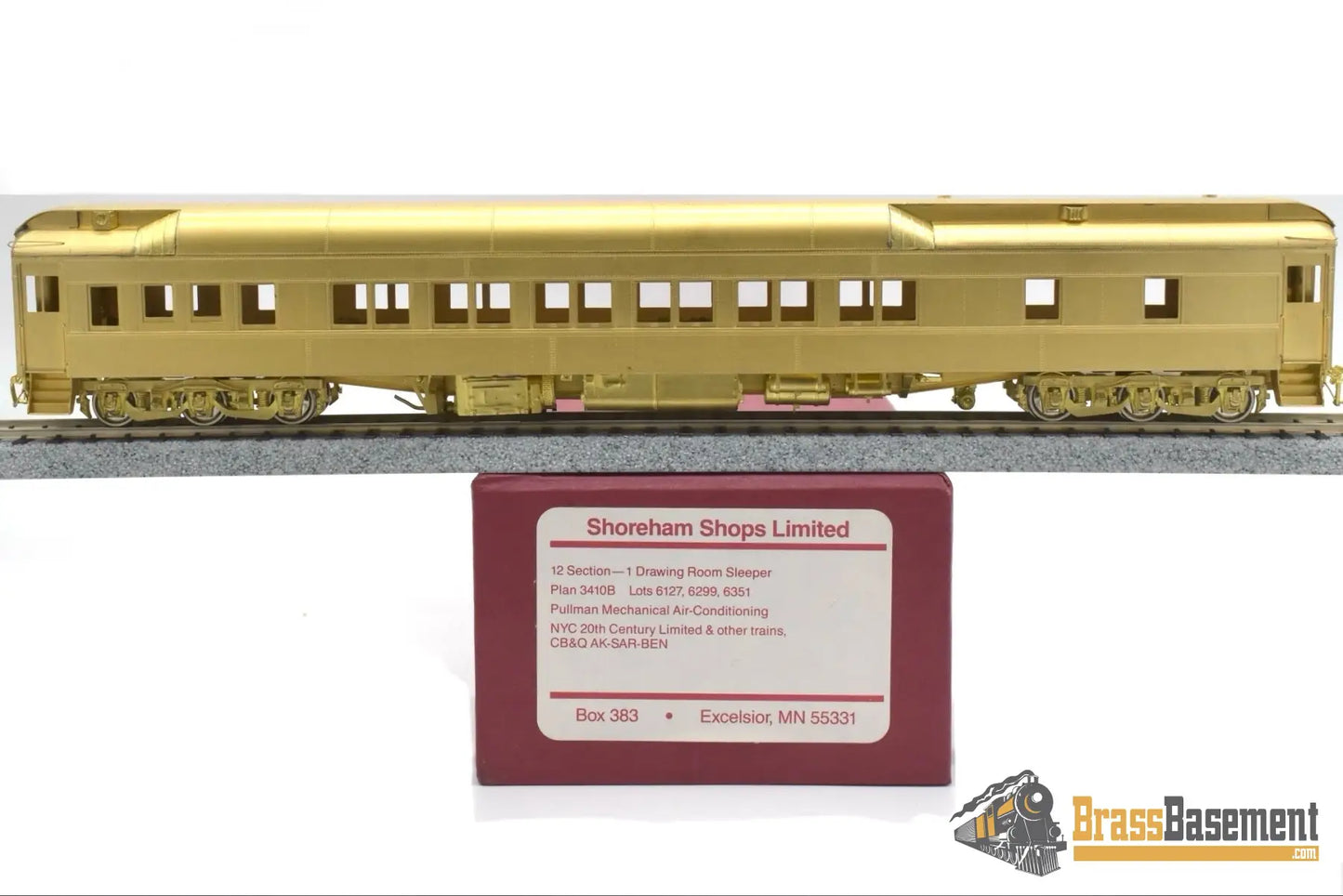 Ho Brass - Ssl Shoreham Pullman 12-1 Sleeper Plan 3410B Mechanical Air Conditioning Unpainted