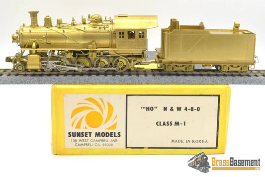 Ho Brass - Sunset Norfolk & Western N&W M-1 4-8-0 ’Mastodon’ Unpainted Mint Steam