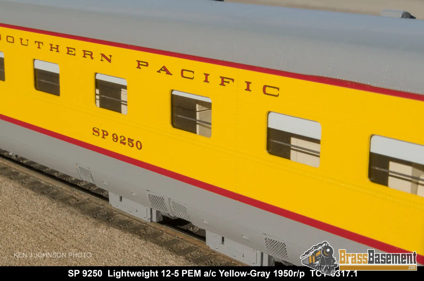 Ho Brass - Tcy 0317.1 Southern Pacific Sp 9250 Lw 12 - 5 Duplex Sleeper Overland Yellow Brand New