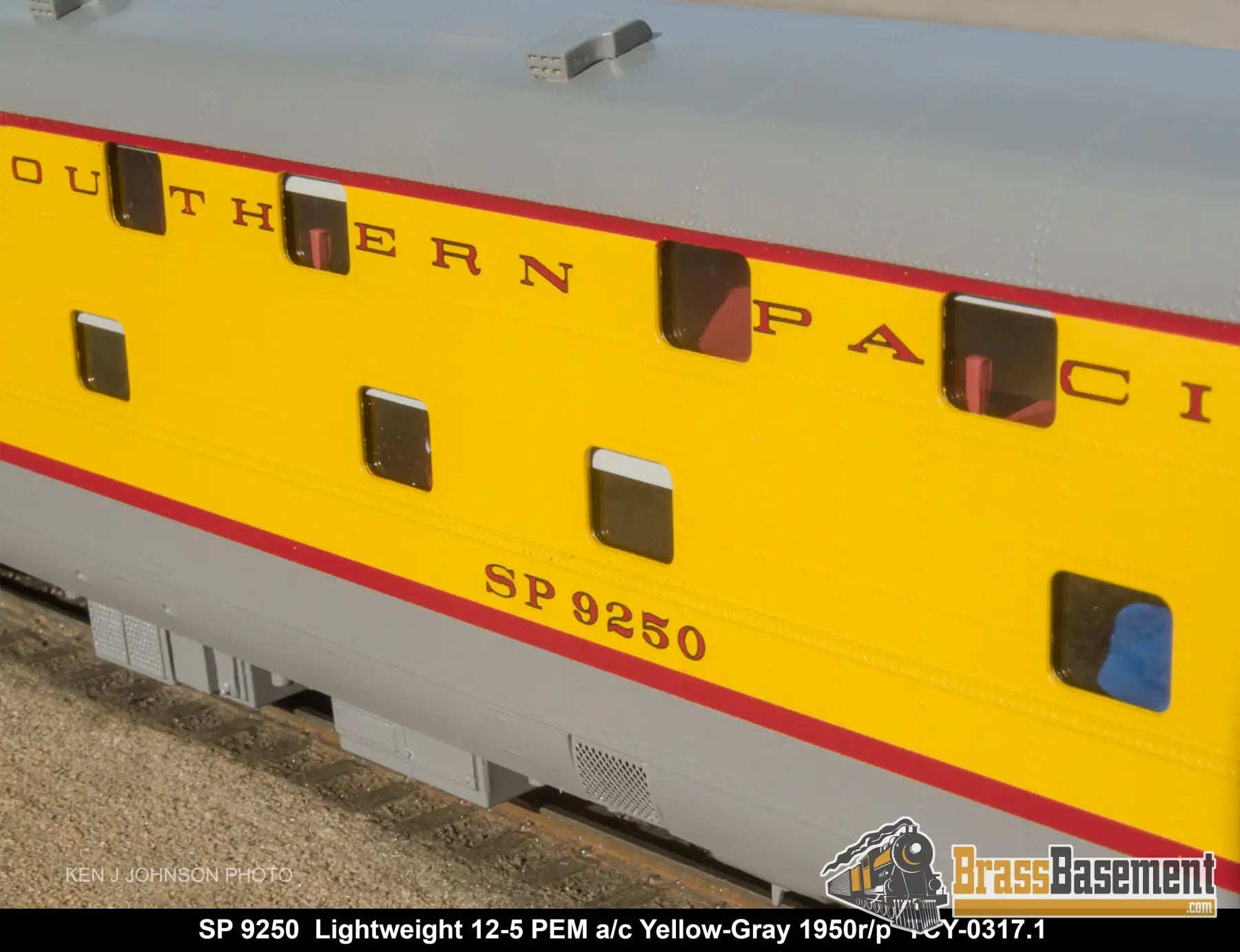 Ho Brass - Tcy 0317.1 Southern Pacific Sp 9250 Lw 12 - 5 Duplex Sleeper Overland Yellow Brand New