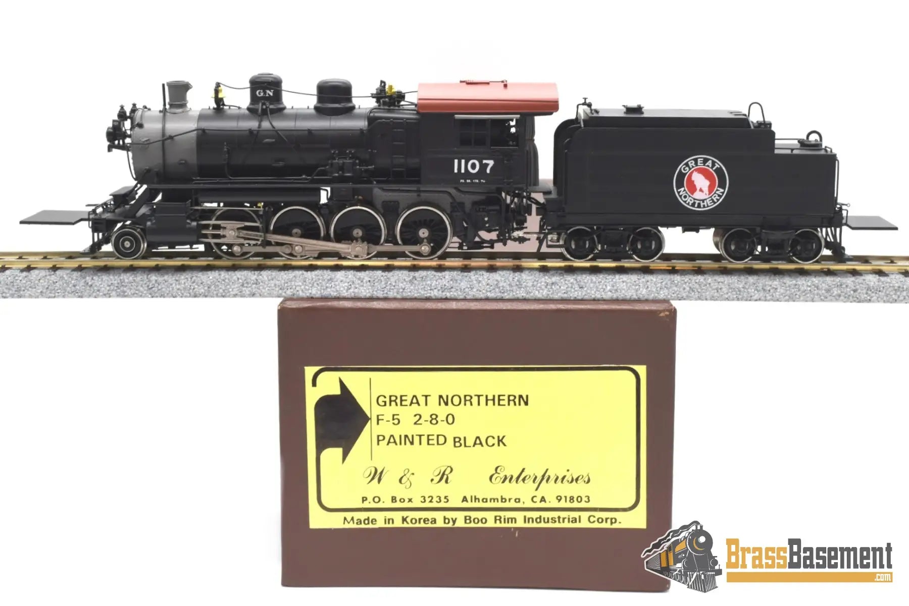 Ho Brass - W&R Great Northern Gn F - 5 2 - 8 - 0 #1107 Fp Black Mint Steam