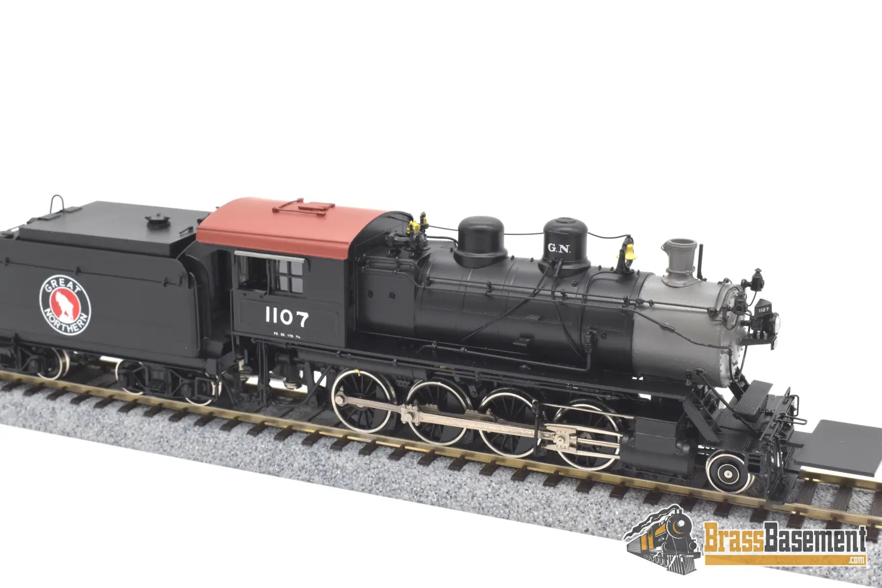 Ho Brass - W&R Great Northern Gn F - 5 2 - 8 - 0 #1107 Fp Black Mint Steam