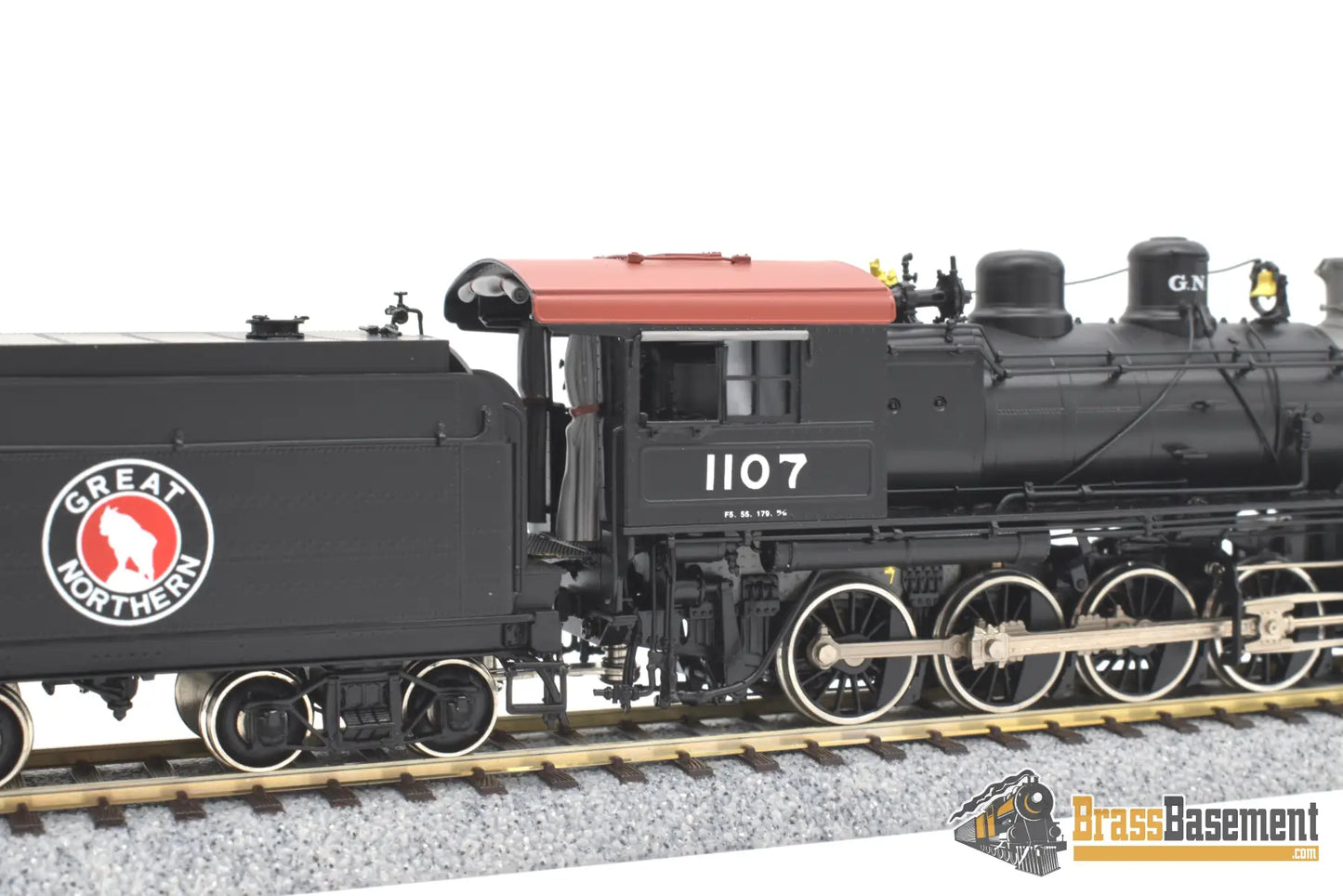 Ho Brass - W&R Great Northern Gn F - 5 2 - 8 - 0 #1107 Fp Black Mint Steam