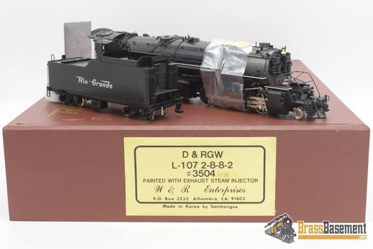 Ho Brass - W&R Limited Production Drgw Rio Grande L - 107 2 - 8 - 8 - 2 Mint Steam