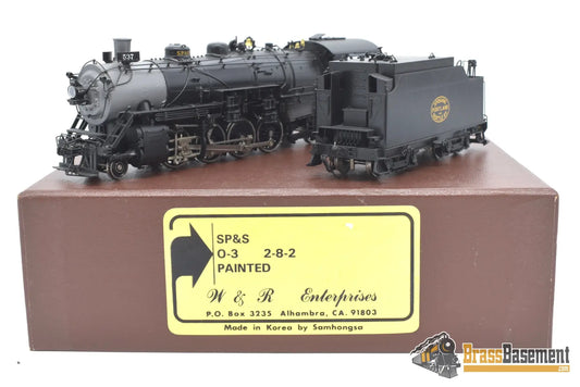 Ho Brass - W&R Sp&S Spokane Portland And Seattle O - 3 2 - 8 - 2 #537 F/P Nice Steam