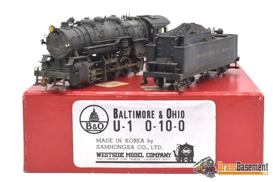 Ho Brass - Westside Baltimore & Ohio B&O U - 1 0 - 10 - 0 Custom Painted Samhongsa Steam