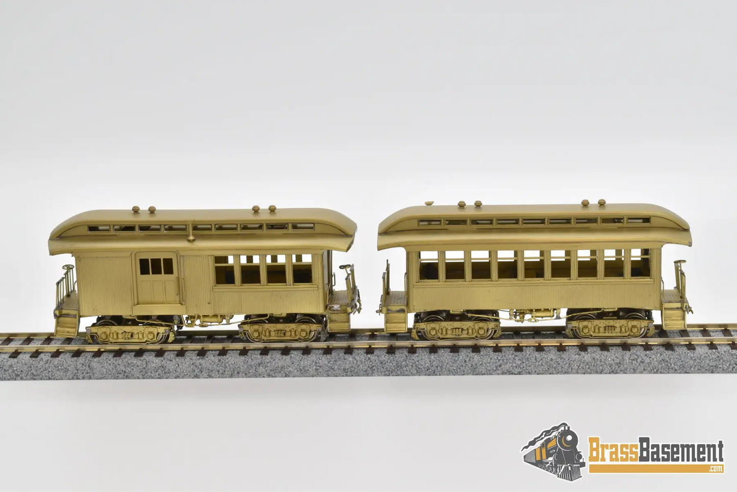 Ho Brass - Westside Sierra Railroad Coach And Combine Set Mint Passenger