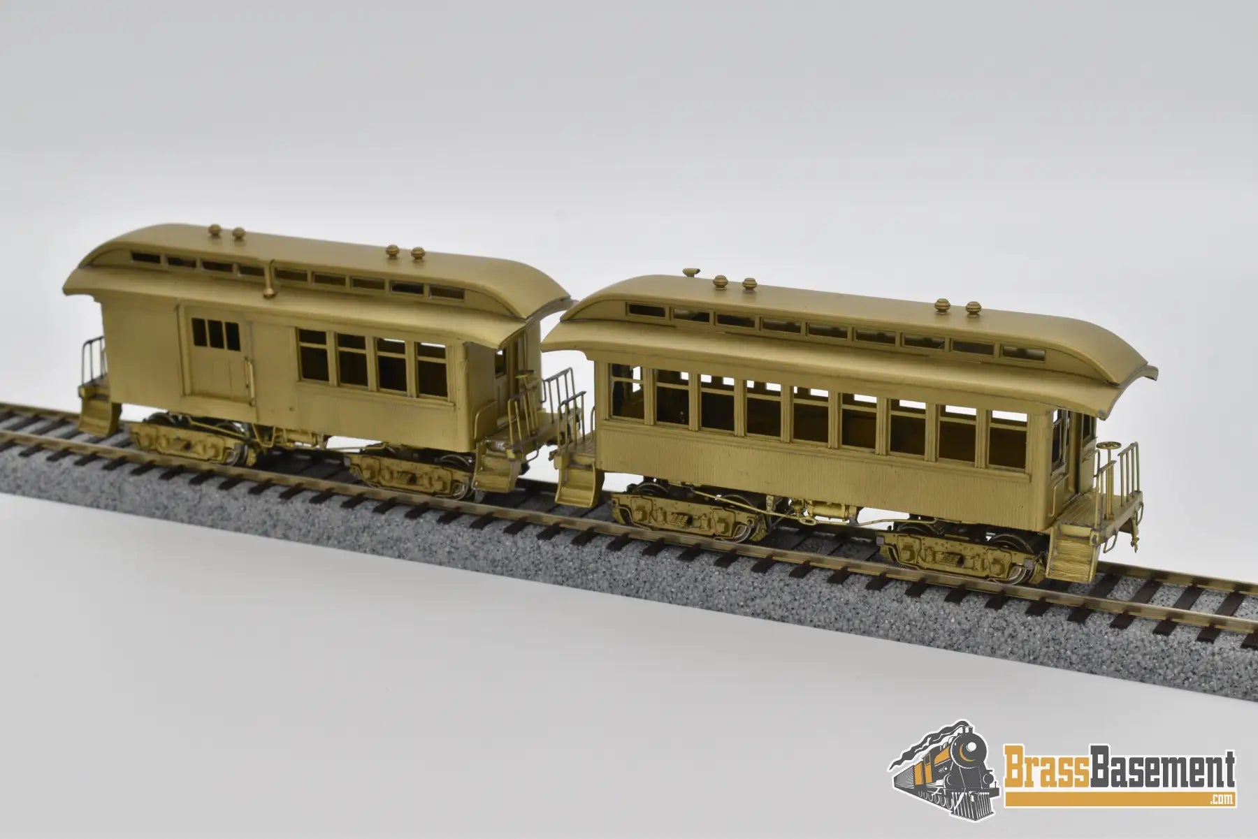 Ho Brass - Westside Sierra Railroad Coach And Combine Set Mint Passenger