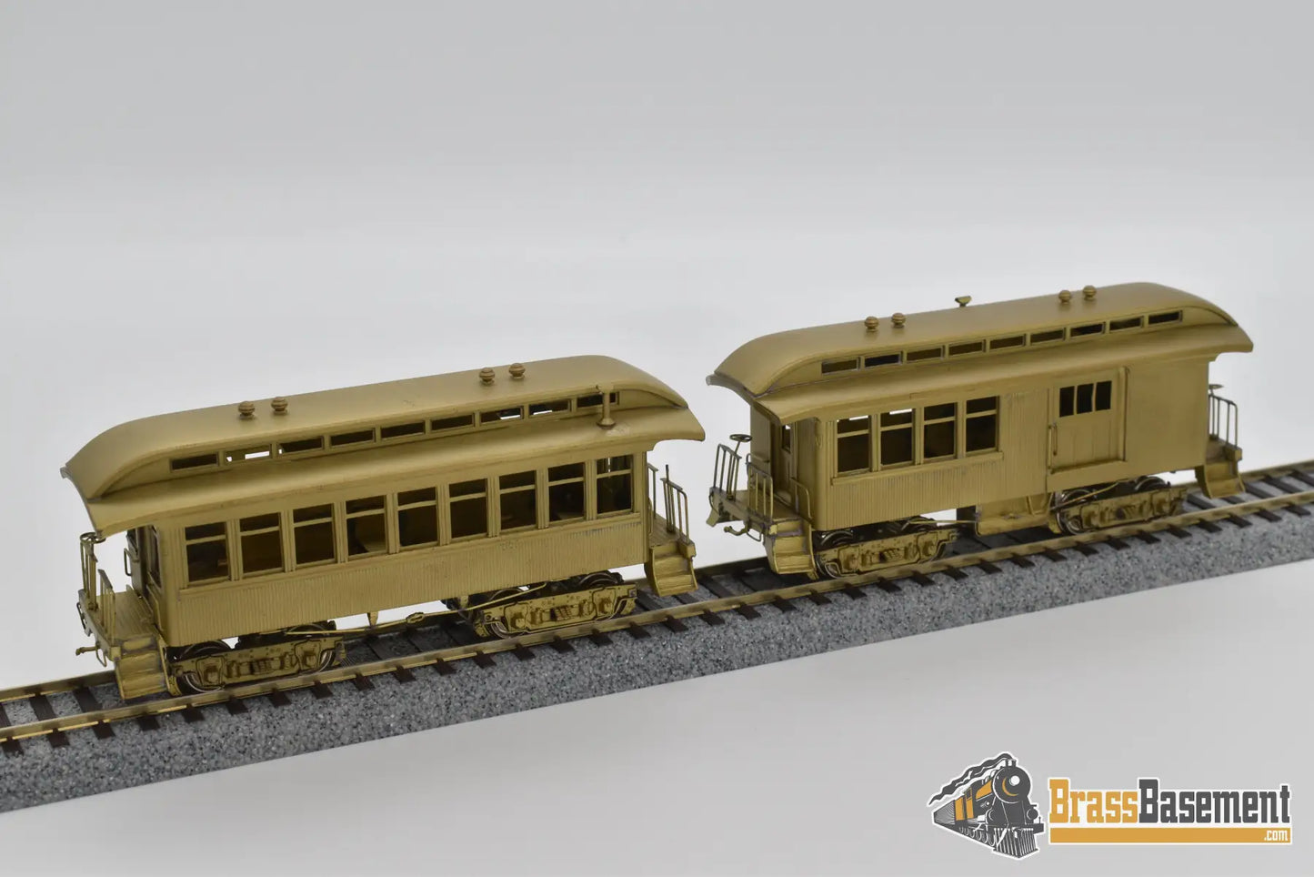 Ho Brass - Westside Sierra Railroad Coach And Combine Set Mint Passenger