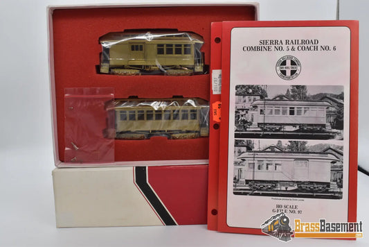 Ho Brass - Westside Sierra Railroad Coach And Combine Set Mint Passenger