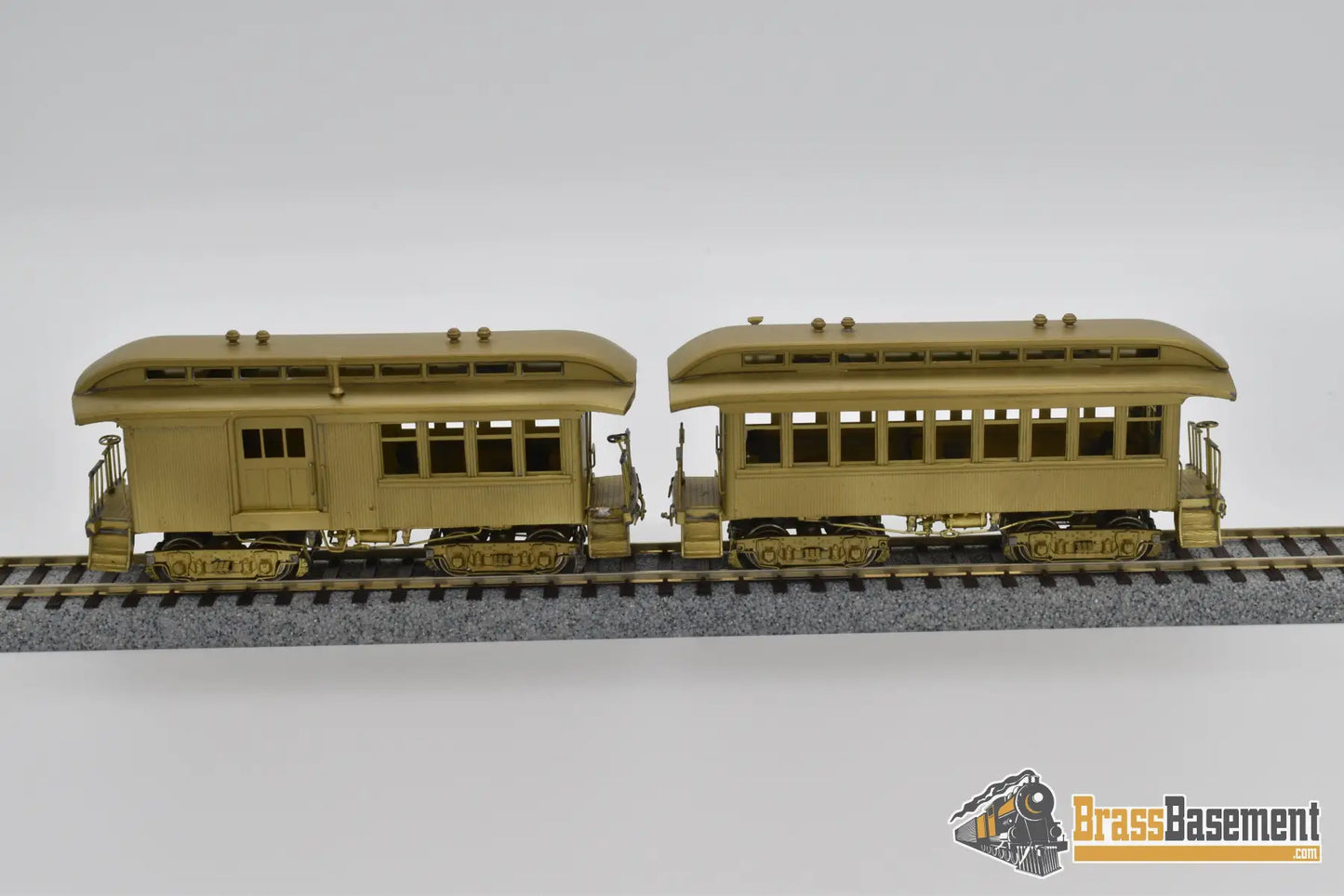 Ho Brass - Westside Sierra Railroad Coach And Combine Set Mint Passenger