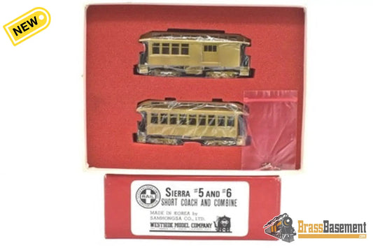 Ho Brass - Westside Sierra Railroad Short Coach And Combine Set Mint Passenger