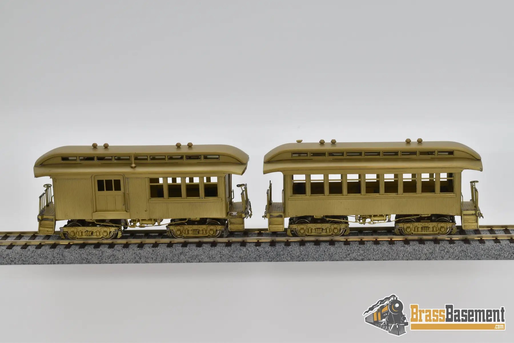 Ho Brass - Westside Sierra Railroad Coach And Combine Set Mint Passenger