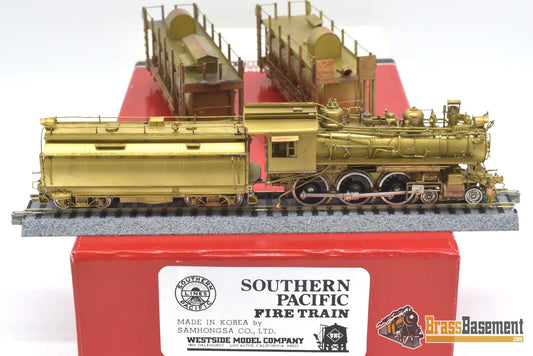 Ho Brass - Westside Southern Pacific Fire Train 4 - 6 - 0 #2248 Unpainted Steam