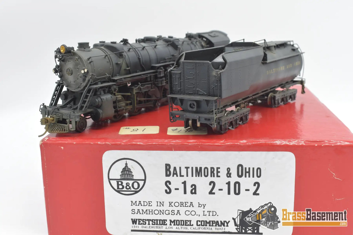 Ho Brass - Wmc B&O Baltimore And Ohio S - 1 ‘Big Six’ C/P Steam