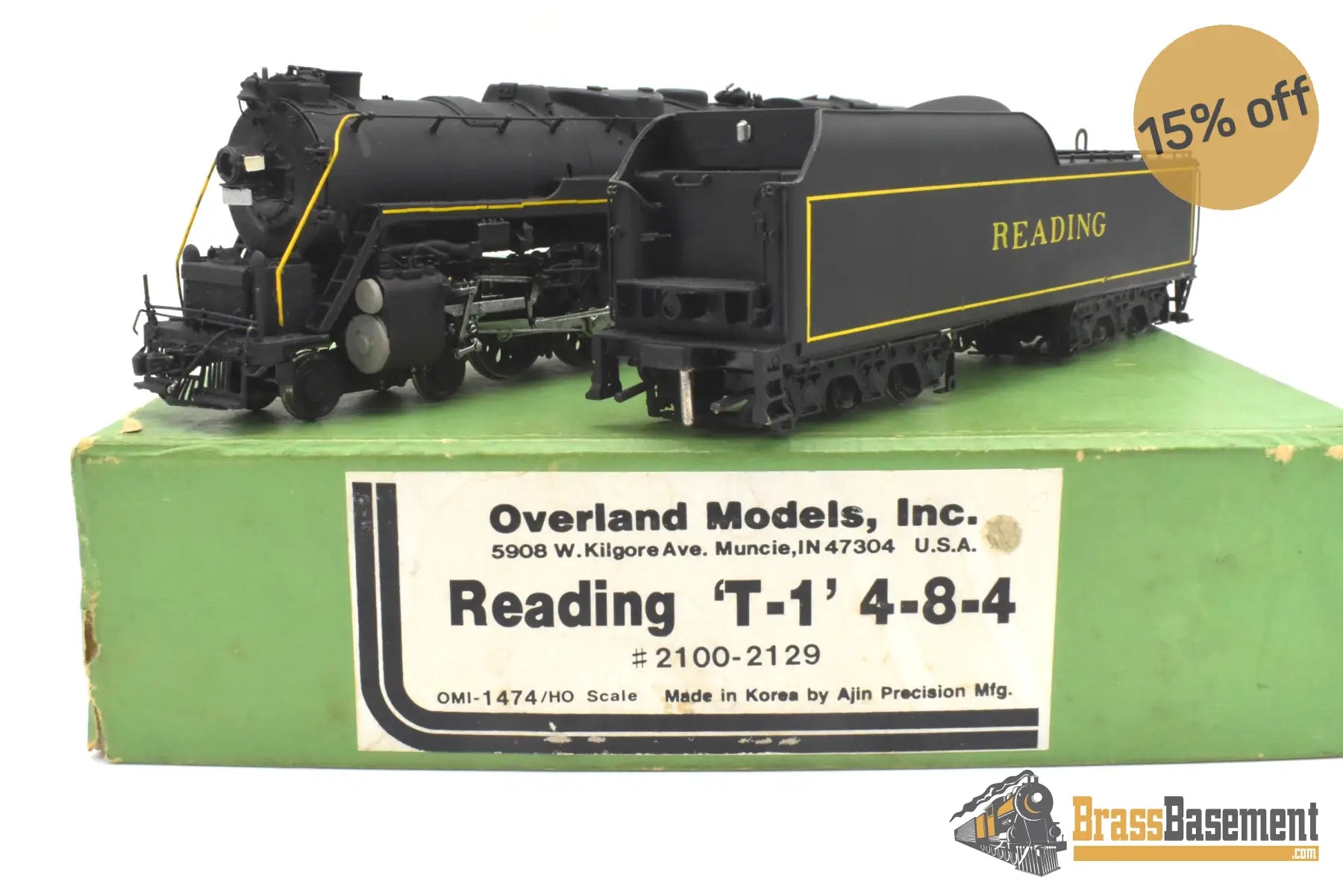 Ho Budget Brass - Omi 1474 Reading Railroad T-1 4-8-4 Cp Ramble Steam