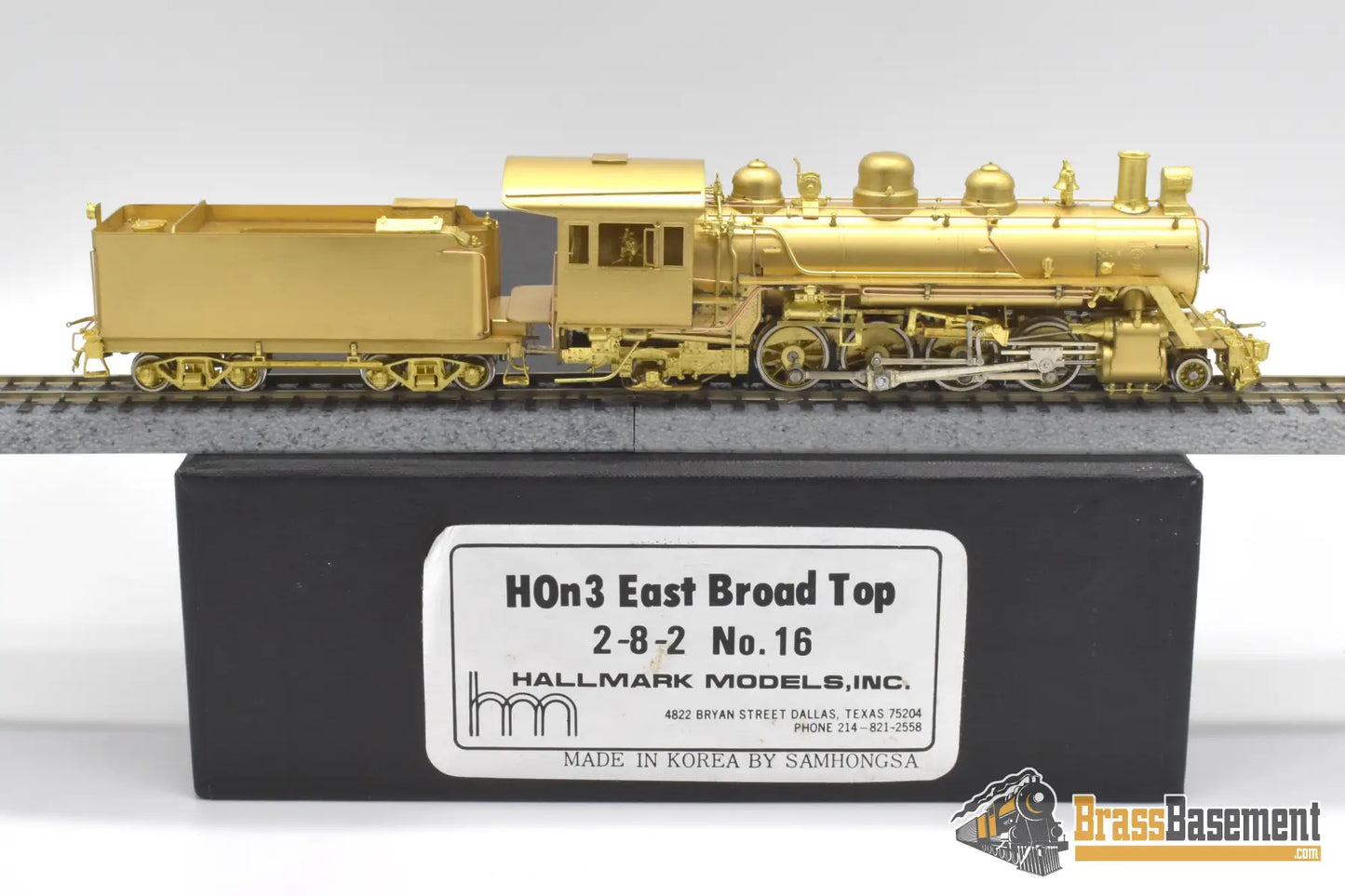 Hon3 Brass - Hallmark East Broad Top Ebt 2-8-2 #16 Unpainted Samhongsa Steam