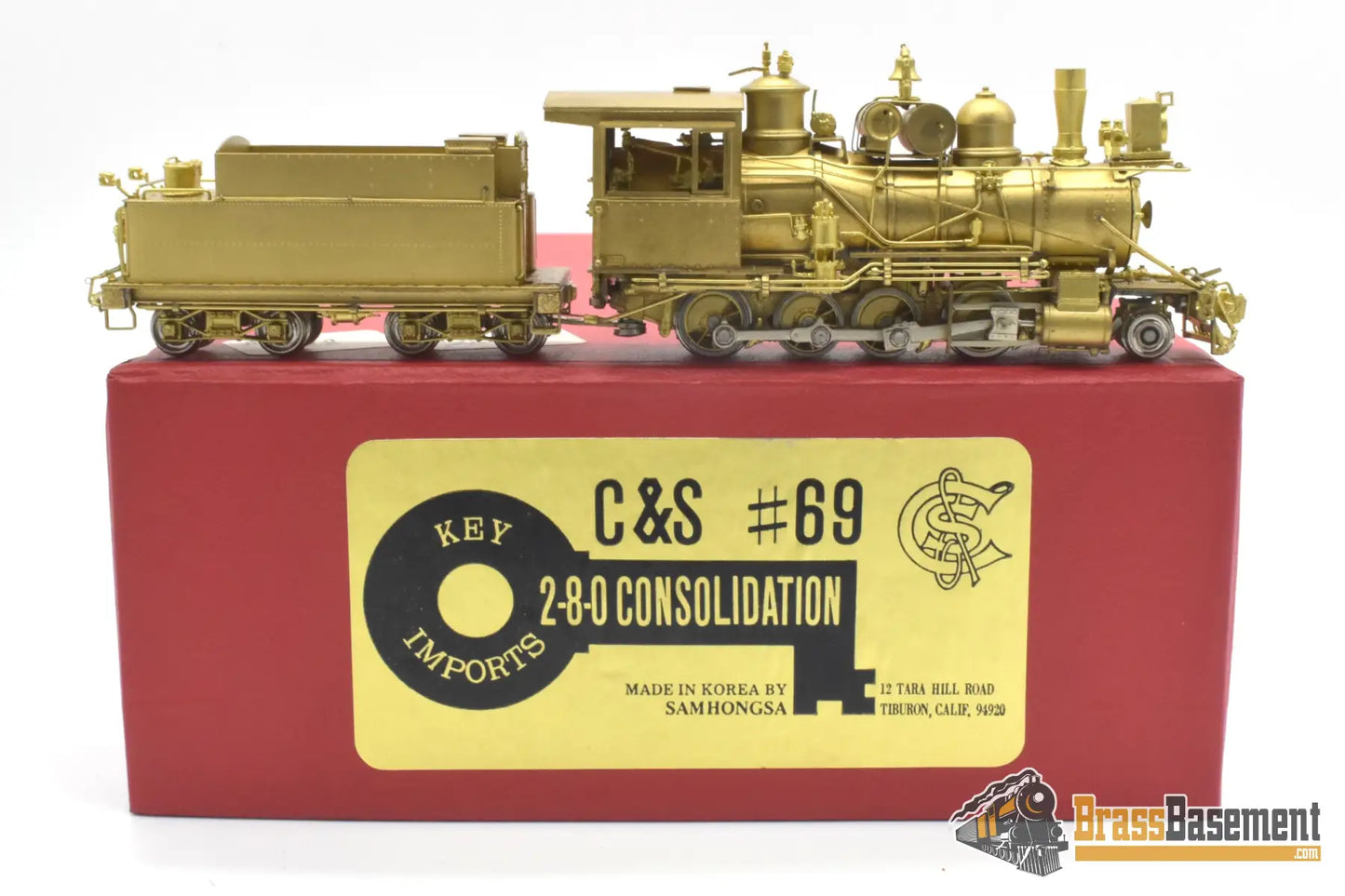 HOn3 Brass - Key Colorado & Southern C&S 2-8-0 #69 w/ Beartrap Stack Steam