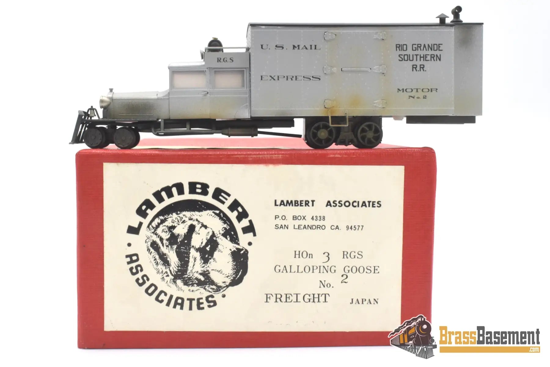 Hon3 Brass - Lambert Rio Grande Southern Rgs Galloping Goose #2 Freight Mail F/P 1982 Japan Diesel