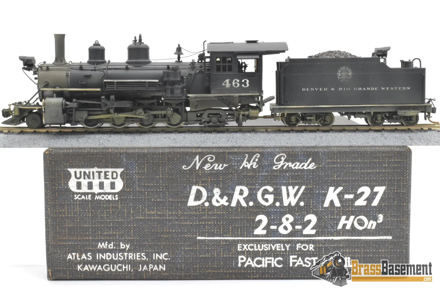 Hon3 Brass - Pfm D&Rgw Rio Grande K-27 2-8-2 #463 Hi-Grade C/P 1977 Steam