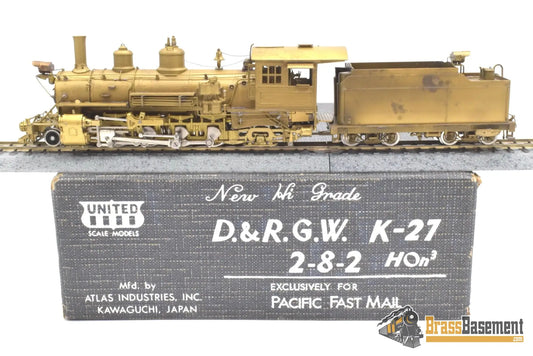 Hon3 Brass - Pfm D&Rgw Rio Grande K-27 2-8-2 Hi-Grade Unpainted 1977 Steam