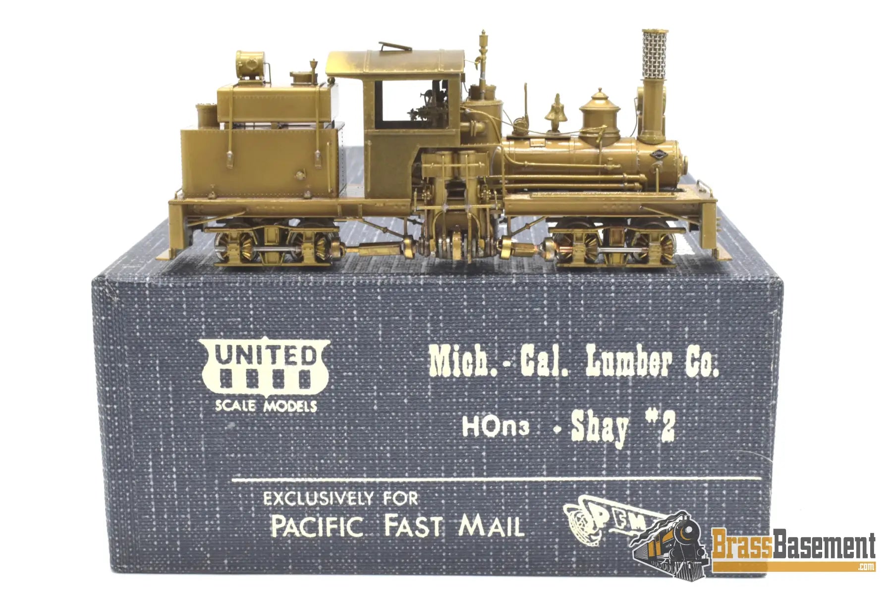 Hon3 Brass - Pfm United Mich-Cal Lumber #2 Two Truck Shay Does Not Run Steam