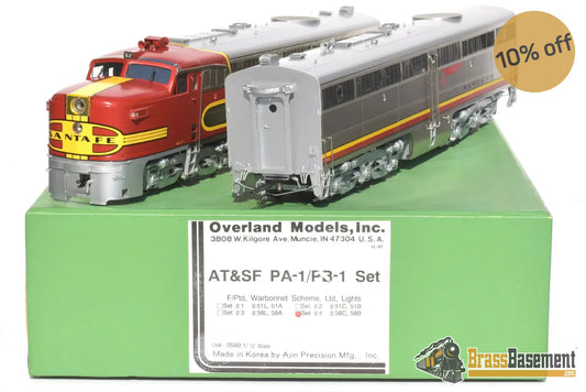 O Brass - Omi 0589.1 Atsf Santa Fe Pa - 1/Pb - 1 Warbonnet Diesel Set Superb Fp