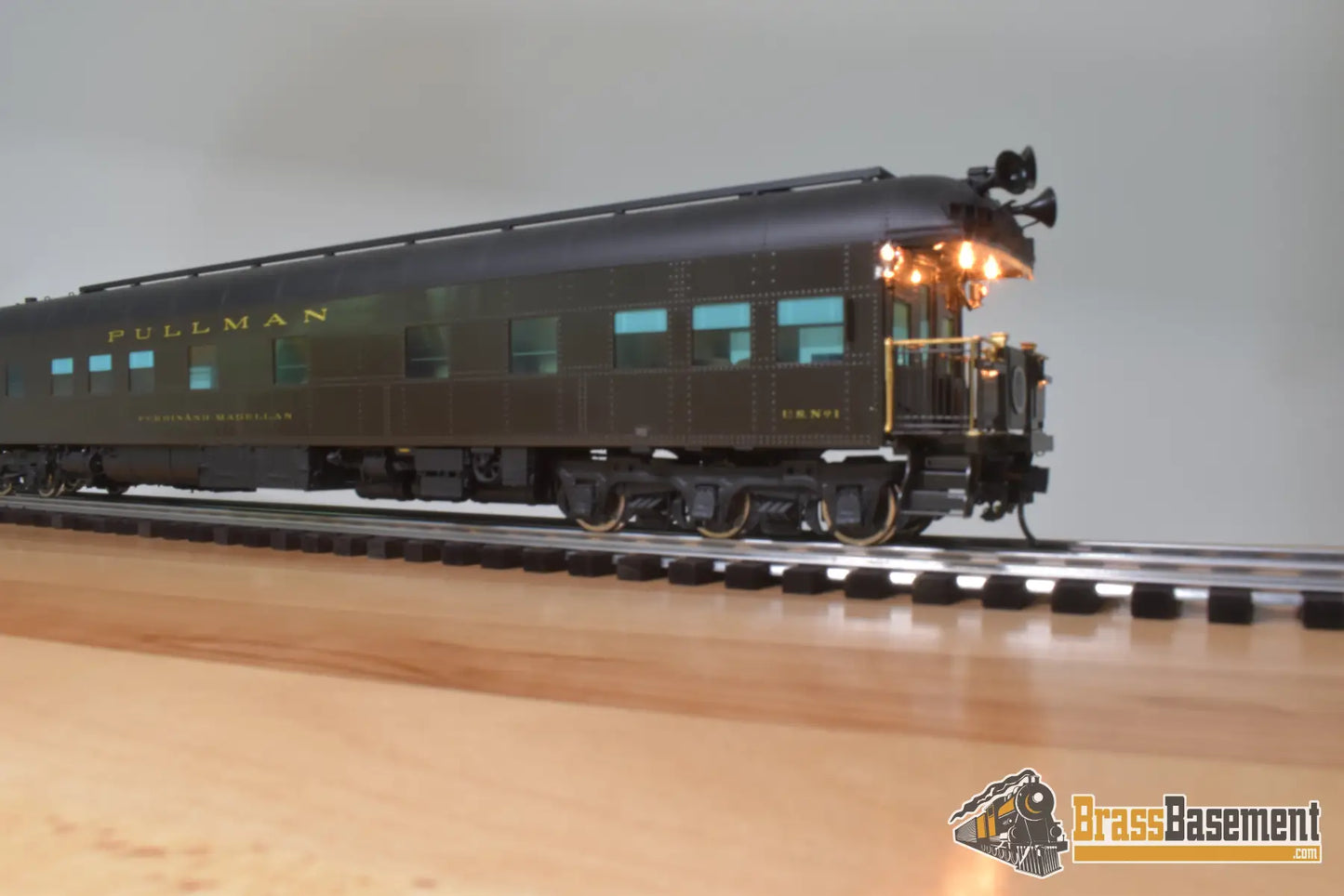 O Brass - Omi 2 Rail Ferdinand Magellan Presidential Car Museum Era W/ Lights & Interior Pullman