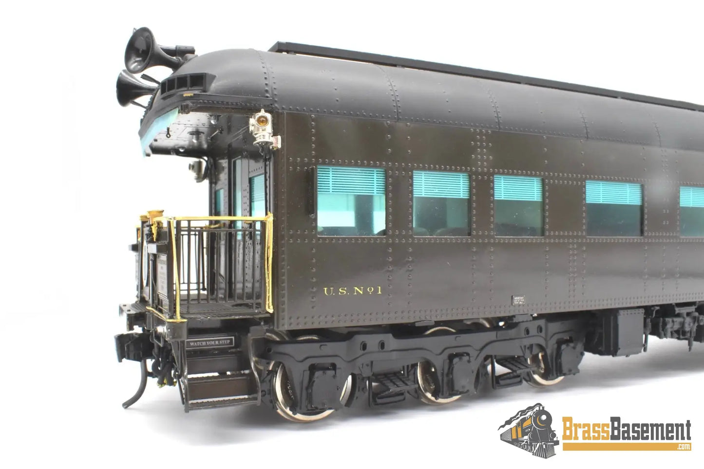 O Brass - Omi 2 Rail Ferdinand Magellan Presidential Car Museum Era W/ Lights & Interior Pullman